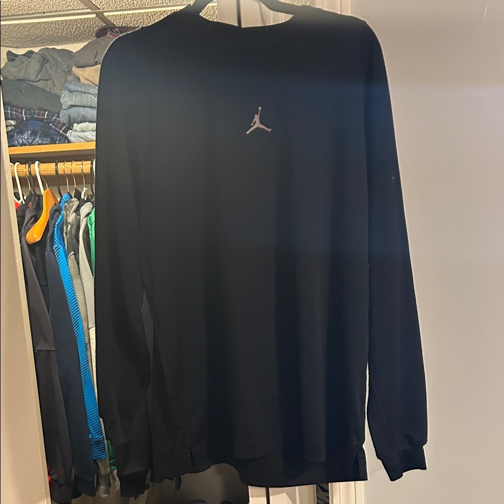 Jordan Black Crewneck Long Sleeve